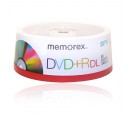 DISCO MEMOREX DVD+R DOBLE LAYER 8X/8.5GB PK25UNI SPINDLE